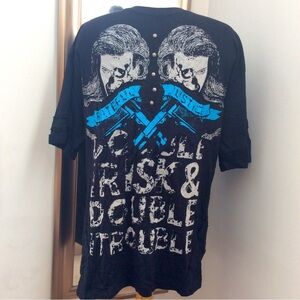 Black Label Premium patchwork, embroidered,T-shirt